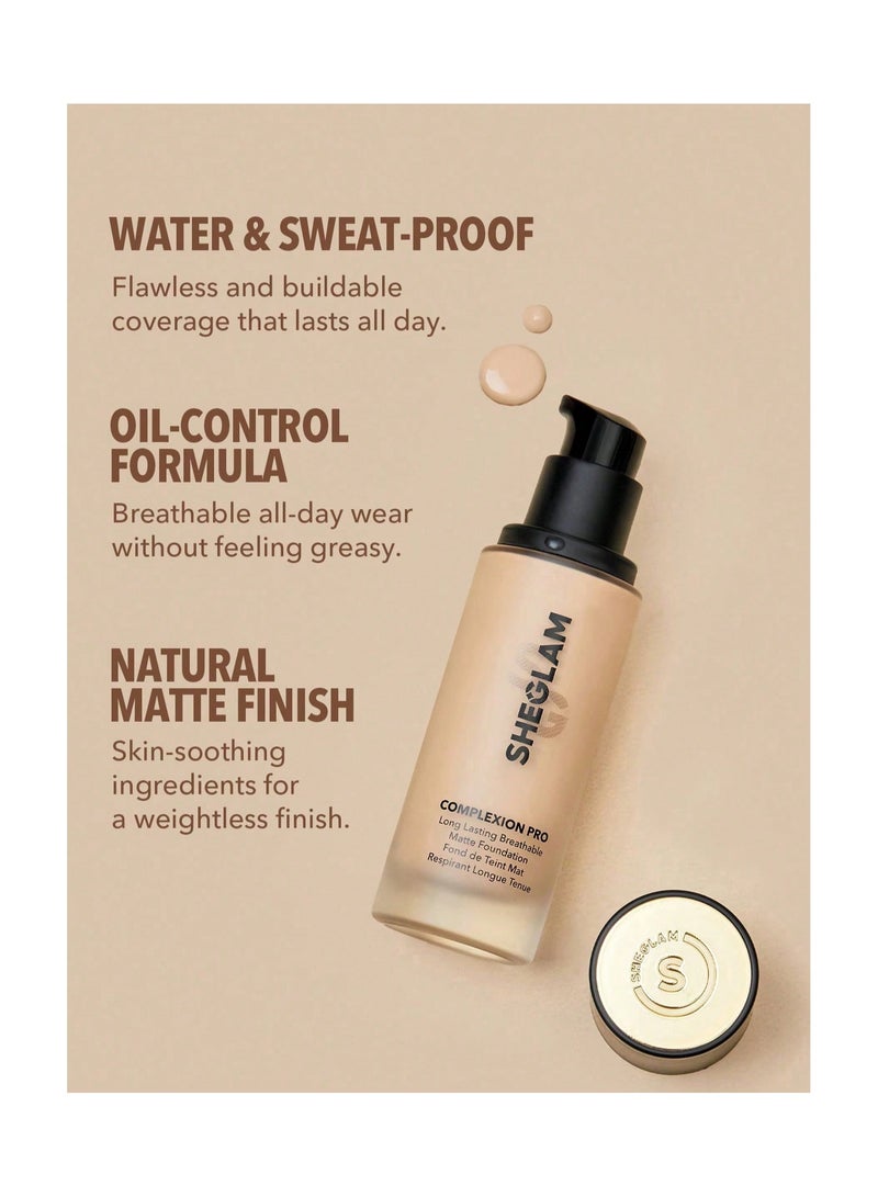 SHEGLAM - Complexion Pro Matte Foundation 30ml Acorn - Image 1