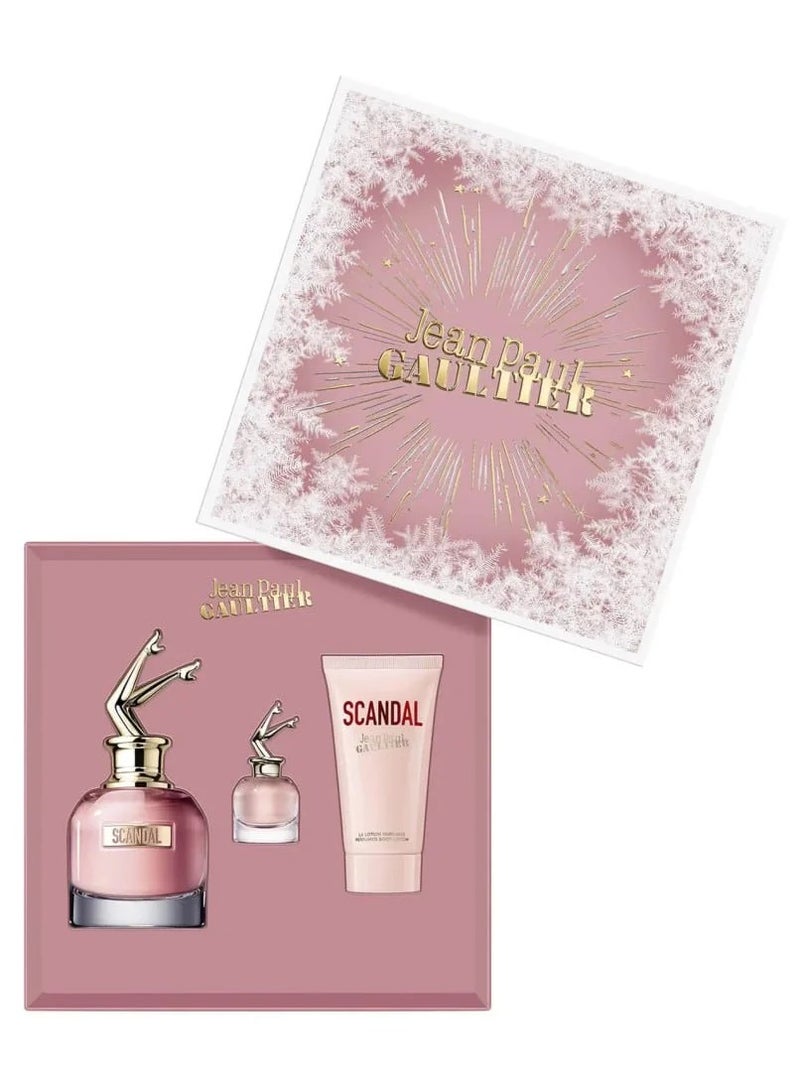 Jean Paul GAULTIER - Scandal Eau de Parfum Gift Set for Women + Body Lotion + Mini 50+75+6ml - Image 1