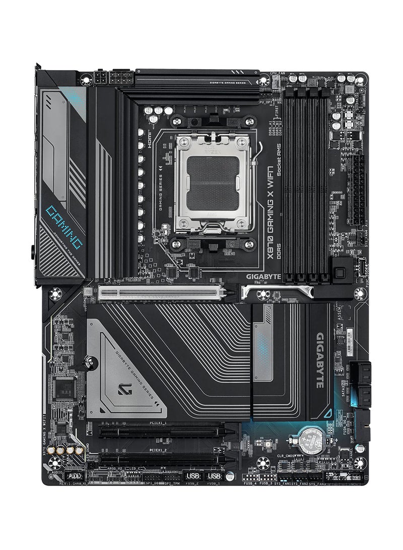 GIGABYTE X870 Gaming X Wi-Fi7 ATX Motherboard, AMD X870 Chipset, AM5 Socket, 256GB DDR5 Support, PCIe 5.0 x16, Triple M.2 Slots, 2.5Gbps Ethernet, Wi-Fi 7, Bluetooth 5.4, Dual USB4, HDMI, Digital Twin VRM, AI Snatch Engine, EZ Debug Zone | X870 GAMING X Wi-Fi7 Black  - Image 2