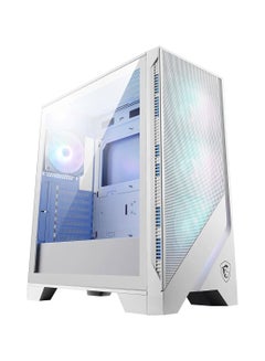 MAG Forge 320R Airflow ATX Mid Tower Computer Case, 4x Pre-Installed Case Fans, Up to 360mm Radiator Support, 3.5" / 2.5" Drive Bays, Tempered Glass Window, Mesh Panel, 306-7G23W21-HH9 White
