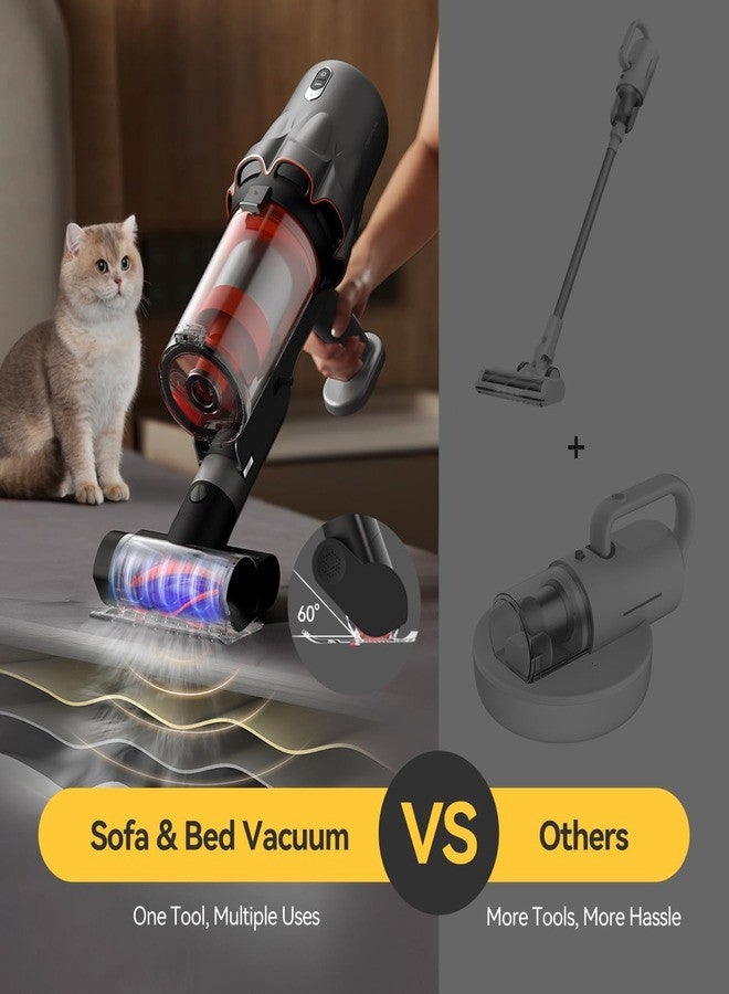 Deerma Cordless Wireless Vacuum Cleaner Portable and Lightweight Suction for Wet and Dry Messes Rechargeable Battery Includes Multiple Attachments Ideal for Home, Car, and More 240 W T30W Black  - Image 2