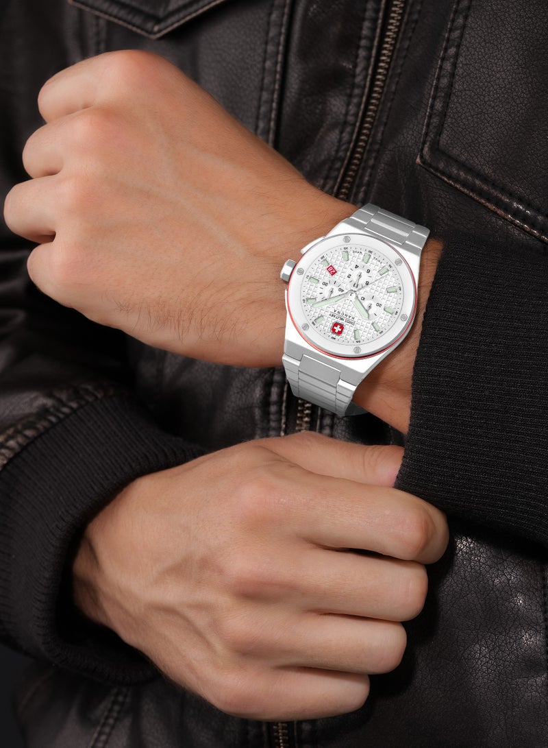 SWISS MILITARY HANOWA - Men's Sidewinder Ceramic Watch With White Ceramic Strap 10 Atm - SMWGI0002284 - Image 1