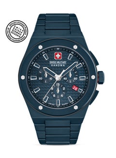 SWISS MILITARY HANOWA Men's Sidewinder Ceramic Watch With Blue Ceramic Strap 10 Atm - SMWGI0002281  - Image 1