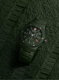 SWISS MILITARY HANOWA Men's Sidewinder Ceramic Watch With Green Ceramic Strap 10 Atm - SMWGI0002282  - Image 4