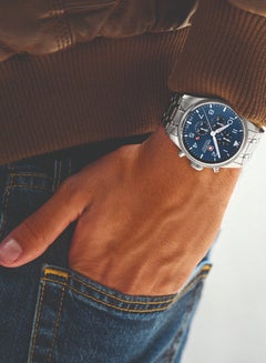 SWISS MILITARY HANOWA Men's Thunderbolt Chrono Watch With Silver Bracelet 43mm 10ATM - SMWGI0000403  - Image 5