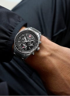 SWISS MILITARY HANOWA Men's Afterburn Chrono Watch With Silver Bracelet 44mm 10ATM - SMWGI0000303  - Image 5