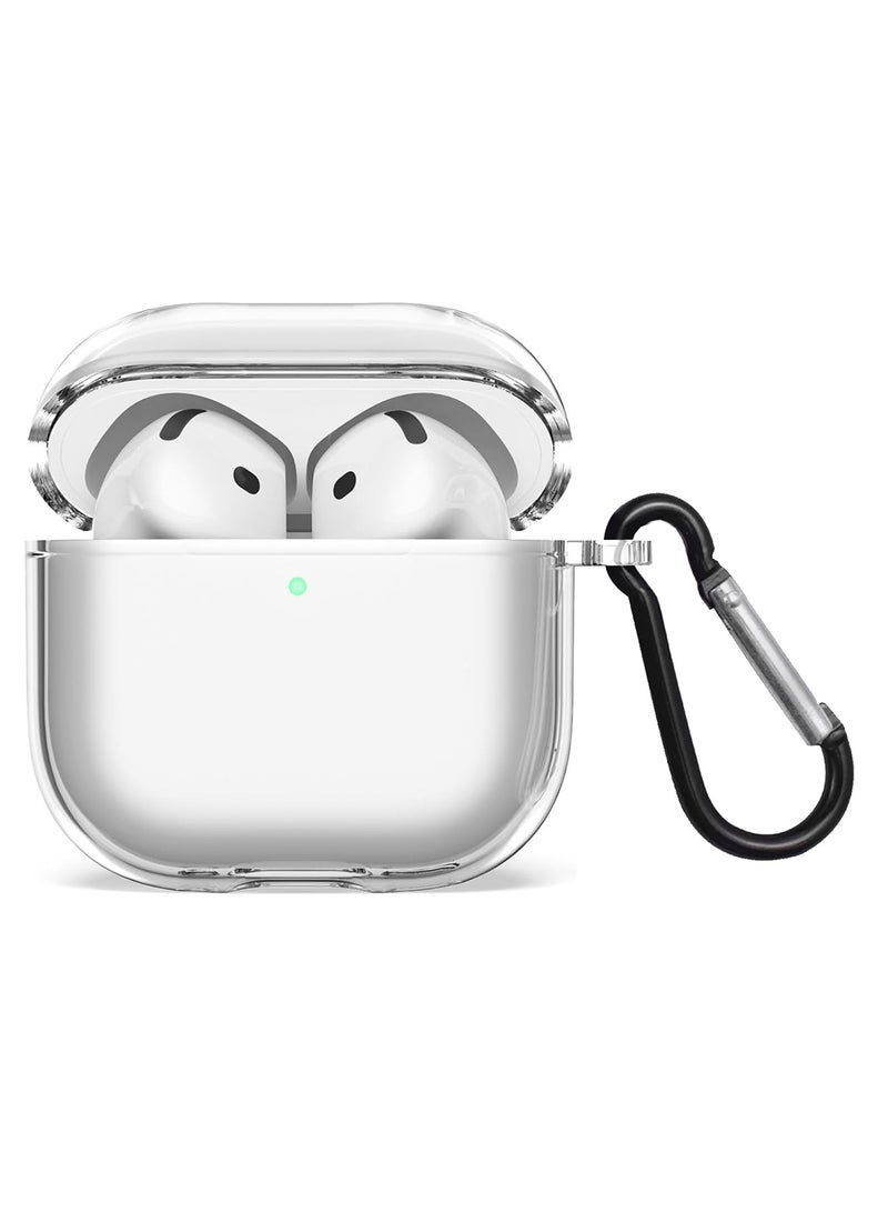 MARGOUN - ( for Airpods 4 2024 ) Case Soft Silicone Elegant Cover with Keychain Clear - Image 1
