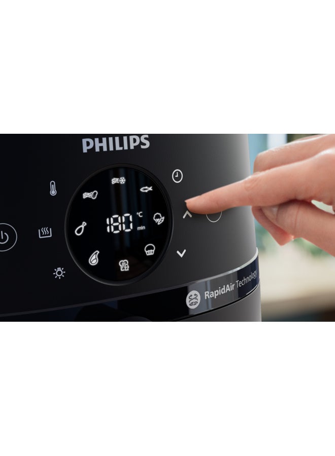قلاية هوائية AirFryer L - 13 طريقة للطهو، 9 برامج للطهي معدة مسبقاً، شاشة لمس، تقنية Rapid Air، 4.2 L 1500 W NA229/00 - pnsku/N70131428V/45/_/1739179156/3a013406-b713-4ff2-b3b7-e66a7a480f14