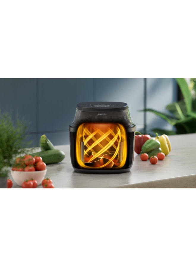Philips - Airfryer L - See-through Cooking Window, 16 Cooking Functions, Touchscreen, RapidAir Plus Technology, 4.2 L 1400 W NA322/00 Black - Image 1