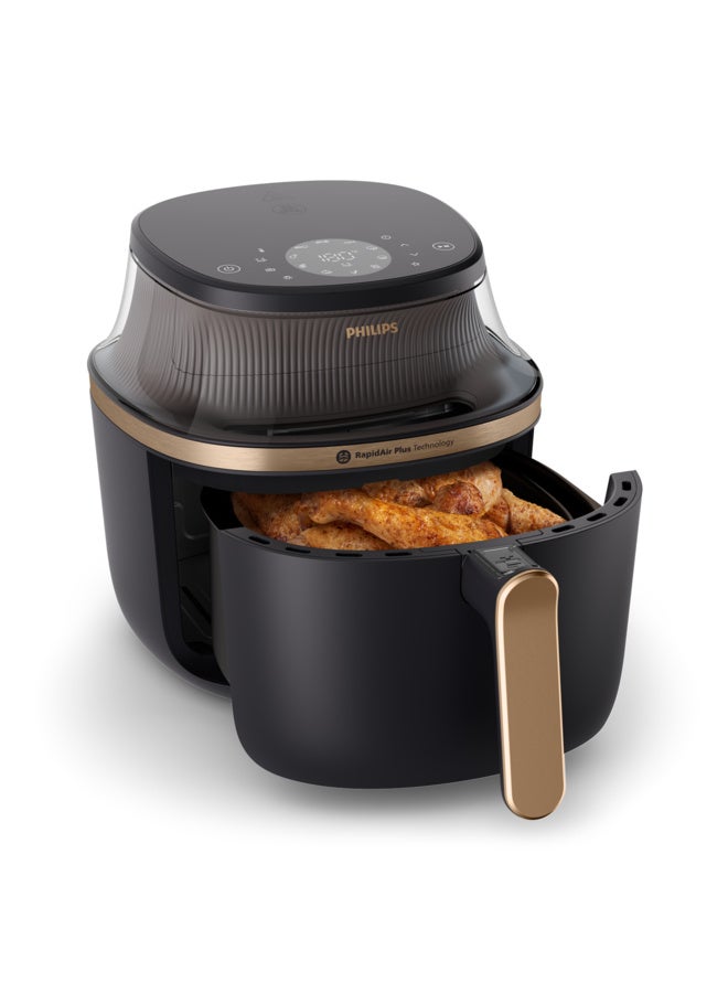 Philips Airfryer L - See-through Cooking Window, 16 Cooking Functions, Touchscreen, RapidAir Plus Technology, 4.2 L 1400 W NA322/00 Black  - Image 4