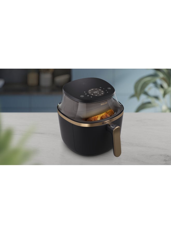 Philips - Airfryer L - See-through Cooking Window, 16 Cooking Functions, Touchscreen, RapidAir Plus Technology, 4.2 L 1400 W NA322/00 Black - Image 1
