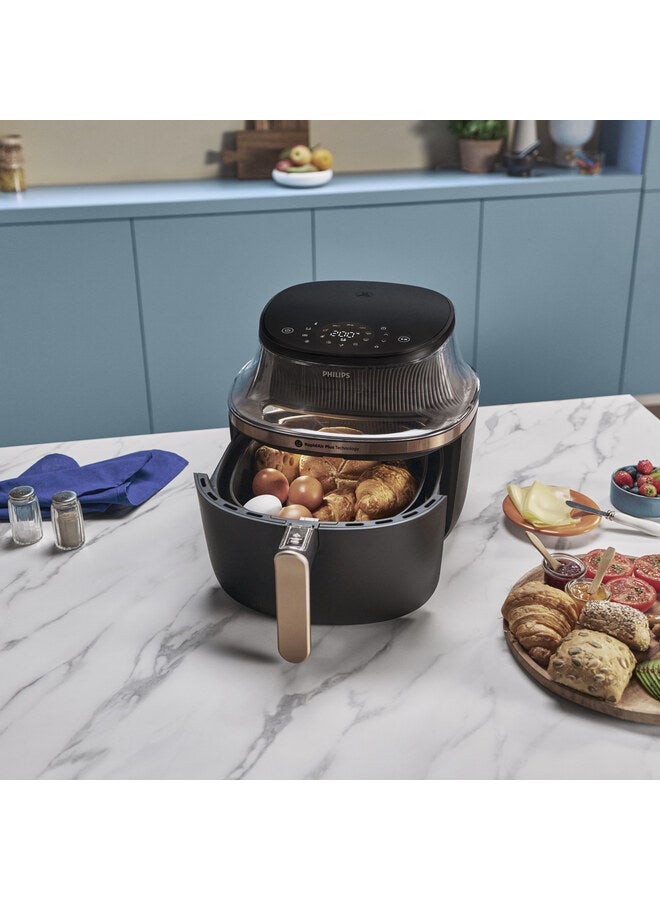 Philips - Airfryer L - See-through Cooking Window, 16 Cooking Functions, Touchscreen, RapidAir Plus Technology, 4.2 L 1400 W NA322/00 Black - Image 1