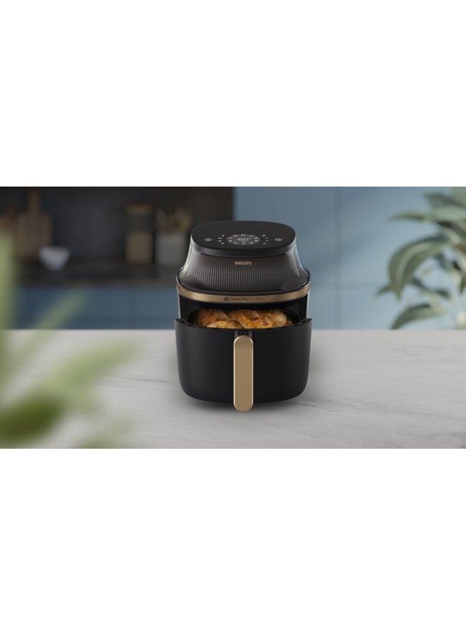 Philips - Airfryer L - See-through Cooking Window, 16 Cooking Functions, Touchscreen, RapidAir Plus Technology, 4.2 L 1400 W NA322/00 Black - Image 1