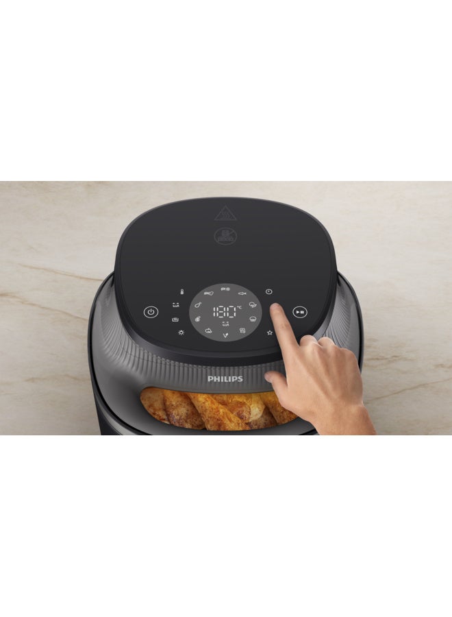Philips - Airfryer L - See-through Cooking Window, 16 Cooking Functions, Touchscreen, RapidAir Plus Technology, 4.2 L 1400 W NA322/00 Black - Image 1