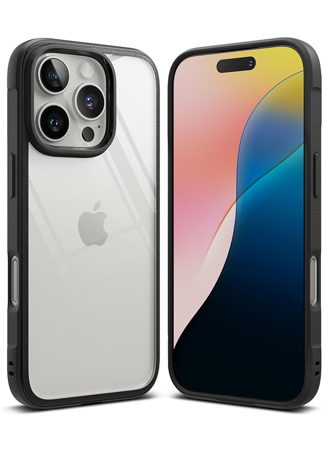 Ringke Fusion Bold Compatible with iPhone 16 Pro Case Cover Firm Grip Frame Anti-Yellowing Frosted Hard Back Shockproof Bumper Back Cover- Black - Image 1