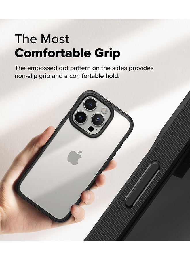 Ringke Fusion Bold Compatible with iPhone 16 Pro Case Cover Firm Grip Frame Anti-Yellowing Frosted Hard Back Shockproof Bumper Back Cover- Black - Image 5