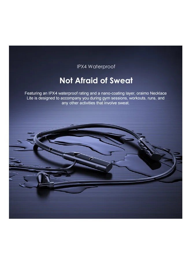 Oraimo - Oraimo Necklace Lite OEB-311 Neckband Wireless in Ear Earphones Deep Bass,30Hrs Playtime,ASAP Charge,ENC Tech,Low-Latency Ergonomic Neckband, Sweat-Resistant Magnetic Earbuds, Dual Pairing black - Image 1