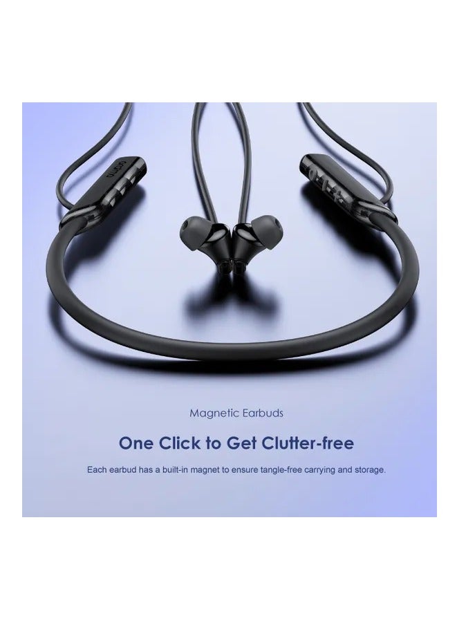 Oraimo - Oraimo Necklace Lite OEB-311 Neckband Wireless in Ear Earphones Deep Bass,30Hrs Playtime,ASAP Charge,ENC Tech,Low-Latency Ergonomic Neckband, Sweat-Resistant Magnetic Earbuds, Dual Pairing black - Image 1