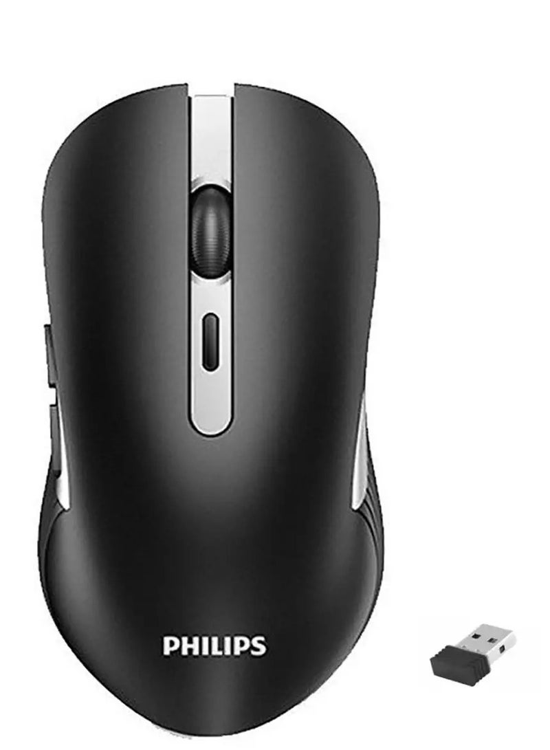 Philips M525 Rechargeable Wireless Mouse – Optical Sensor 1600 DPI – Silent Clicks Black - Image 1