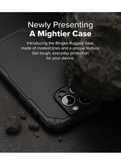 Ringke Rugged Gear For iPhone 16 Pro Case [Compatible with MagSafe], Prevents Oily Smudges Non-Slip Enhanced Grip Protective Back Phone Cover - Black  - Image 3