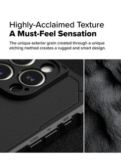 Ringke Rugged Gear For iPhone 16 Pro Case [Compatible with MagSafe], Prevents Oily Smudges Non-Slip Enhanced Grip Protective Back Phone Cover - Black  - Image 5