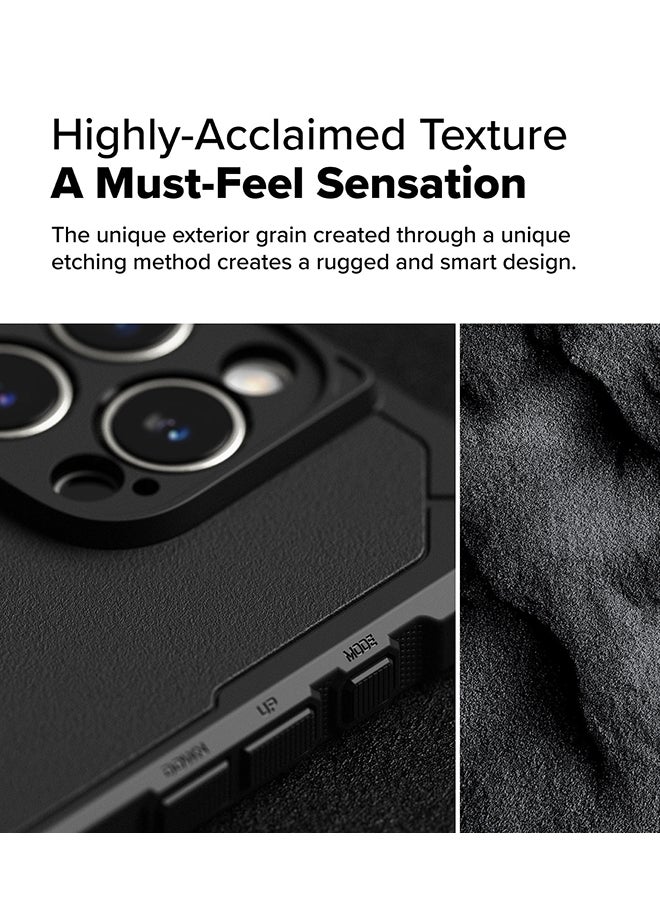 Ringke Rugged Gear For iPhone 16 Pro Case [Compatible with MagSafe], Prevents Oily Smudges Non-Slip Enhanced Grip Protective Back Phone Cover - Black - Image 5
