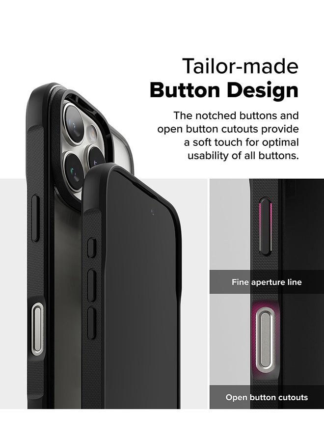 Ringke Fusion Bold For iPhone 16 Pro Max Case Cover Firm Grip Frame Anti-Yellowing Frosted Hard Back Shockproof Bumper Phone Back Cover- Black  - Image 5