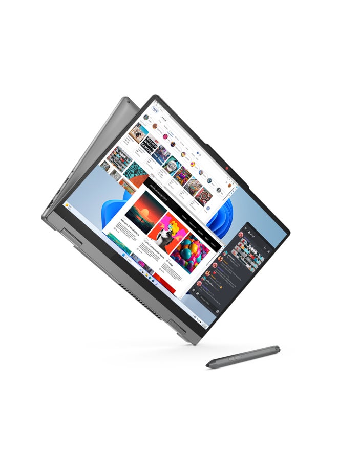 Lenovo IdeaPad 5 Laptop With 14 Inch WUXGA (1920X1200) Display,Core i7-13620H Processor/16GB RAM DDR5/512GB SSD/Windows 11 Home/Intel UHD 600 Graphics English/Arabic Luna Grey  - Image 2