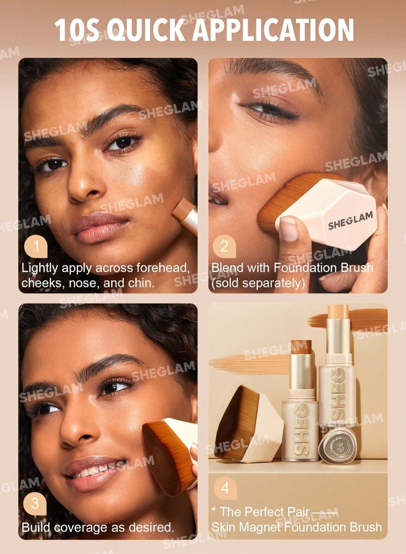 SHEGLAM - Skin Magnet High Coverage Foundation Stick- Sand - Image 1