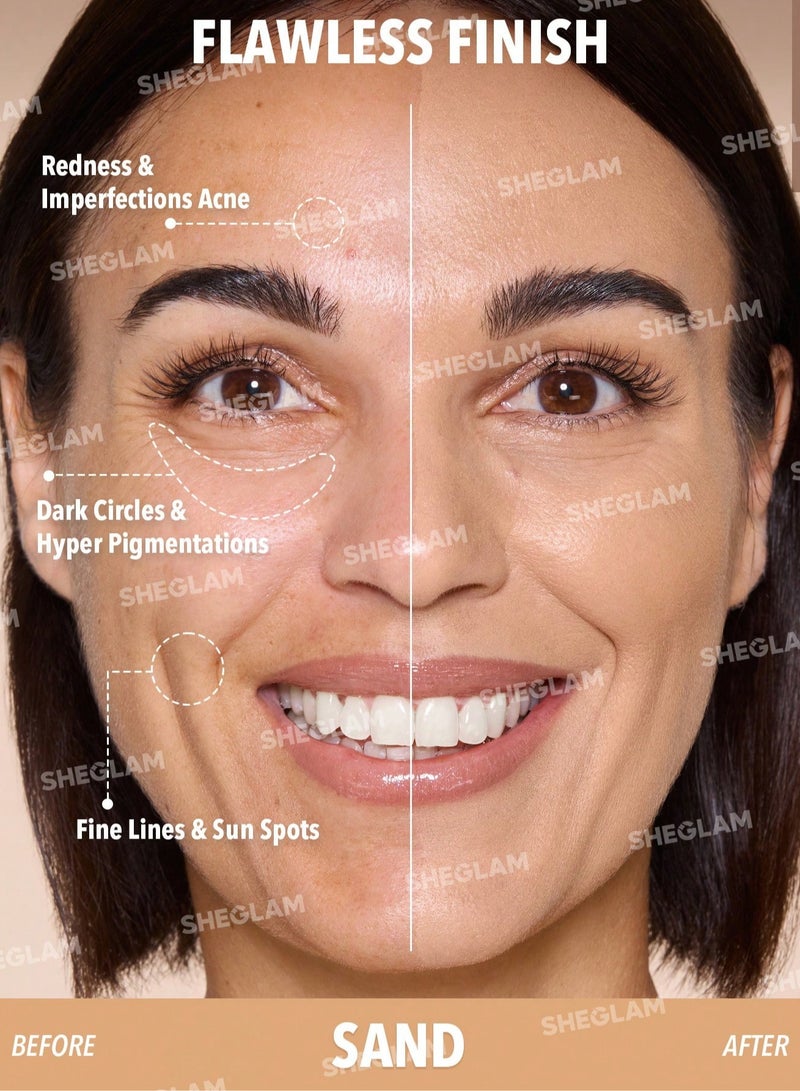 SHEGLAM - Skin Magnet High Coverage Foundation Stick- Sand - Image 1