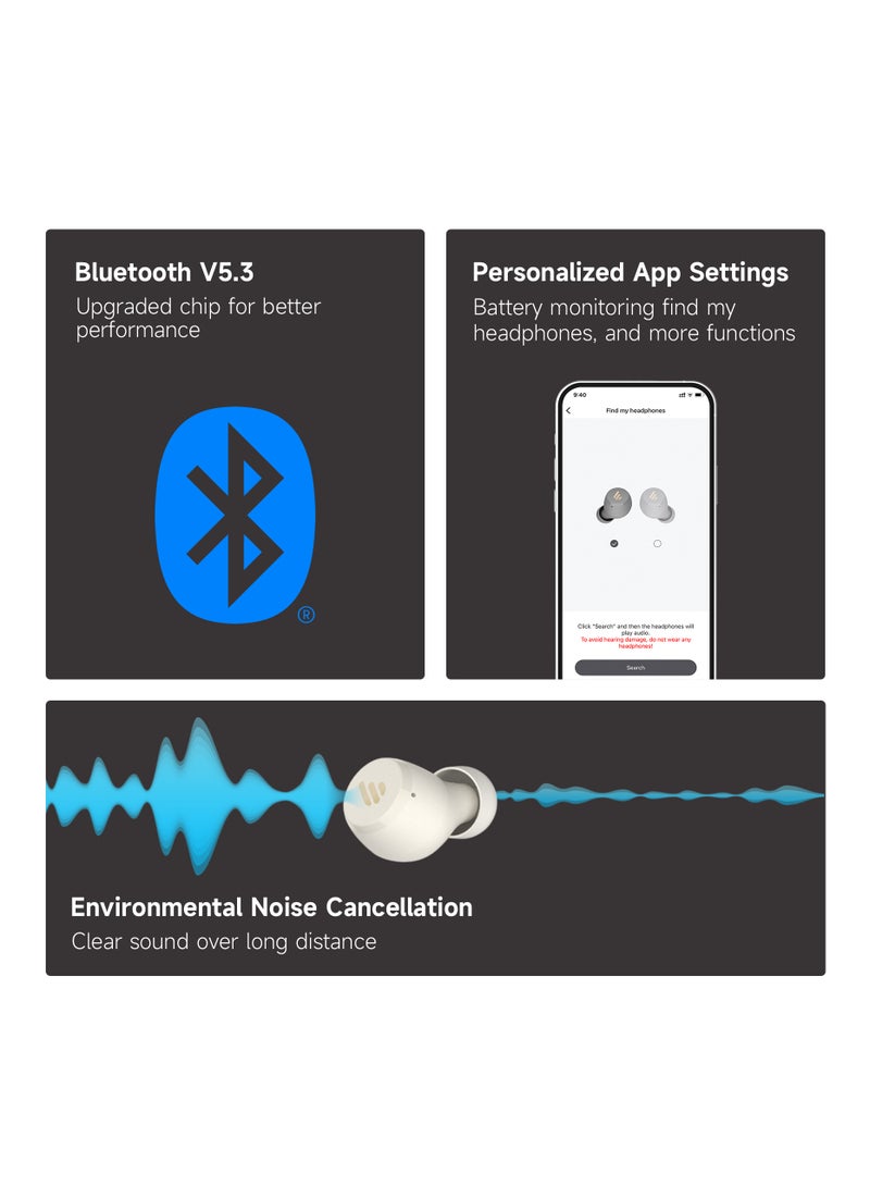 EDIFIER - X3 Lite Bluetooth Earbuds, 6mm Drivers, Super Bass, 18H Long Playtime, IP55 Water Resistant, AI Clear Calls, Fast Charge, Low Latency Game Mode Grey - Image 1