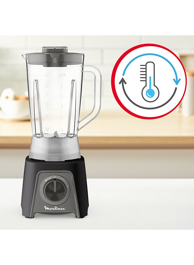 Moulinex - Blendeo+ | Kitchen Blender | 2 Speeds | Including Chopper and Grinder + Additional Jar Black | Removable blades | 1.5 L 450 W LM2CR8M1 Black - Image 1