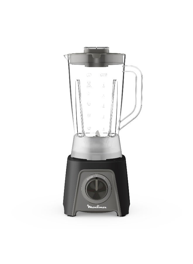 Moulinex Blendeo+ | Kitchen Blender | 2 Speeds | Including Chopper and Grinder + Additional Jar Black | Removable blades | 1.5 L 450 W LM2CR8M1 Black - Image 2