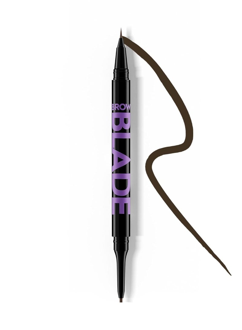 Urban Decay Brow Blade 2-in-1 Eyebrow Pen & Waterproof Pencil, Smudge-proof, Transfer-resistant, Brow Ink Stain & Creamy Brow Pencil, Vegan, Cruelty-free - 0.01 oz Dark Brown  - Image 1