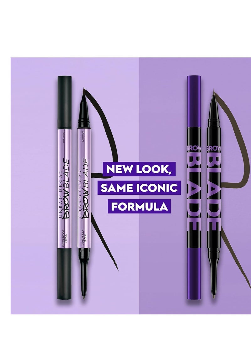 Urban Decay Brow Blade 2-in-1 Eyebrow Pen & Waterproof Pencil, Smudge-proof, Transfer-resistant, Brow Ink Stain & Creamy Brow Pencil, Vegan, Cruelty-free - 0.01 oz Dark Brown  - Image 2