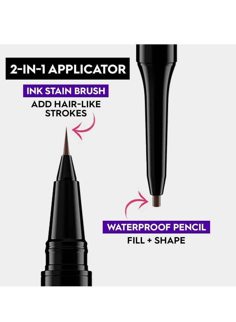 Urban Decay Brow Blade 2-in-1 Eyebrow Pen & Waterproof Pencil, Smudge-proof, Transfer-resistant, Brow Ink Stain & Creamy Brow Pencil, Vegan, Cruelty-free - 0.01 oz Dark Brown  - Image 5