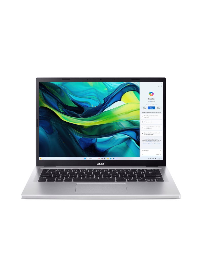 Acer - Aspire Go AG14 Laptop With 14-Inch Display, Core i7-13620H Processor/16GB RAM/1TB SSD/Intel Iris XE Graphics/Windows 11 Home English Pure Silver - Image 1