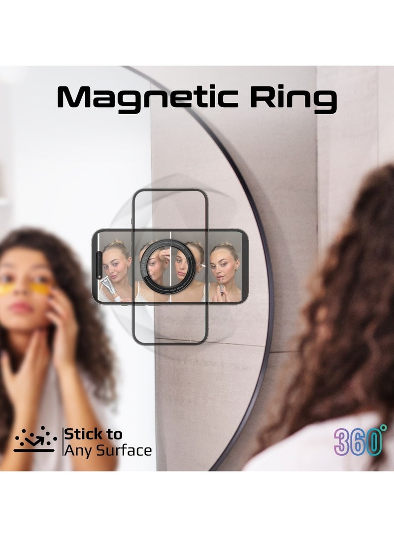 بروميت Universal MagSafe-Compatible Mount with 360-Degree Magnetic Ring for Flexible Adjustment and Secure Hold, Heat-Resistant Adhesive, Durable Fireproof Materials and Residue-Free Removal for Any Surface – Magnetite Black - Image 3