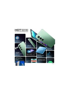Infinix Hot 50 Pro Dual SIM 256GB Green 8+8GBRAM, 4G - Middle East Version  - Image 4