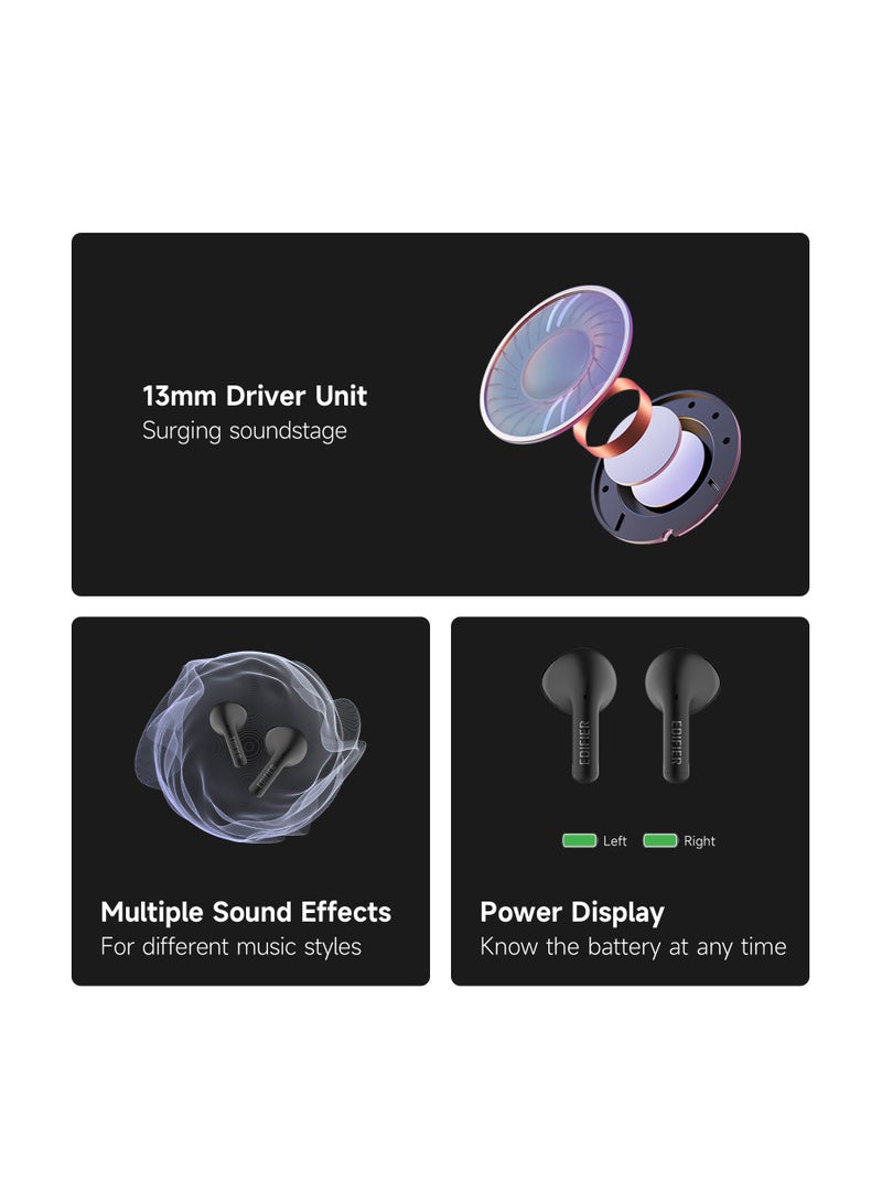 EDIFIER - X2s Bluetooth Earbuds, 26H Battery Life, IP54 water proof, Fast Charge, AI Clear Calls, powerful bass, Low Latency Game Mode Grey - Image 1