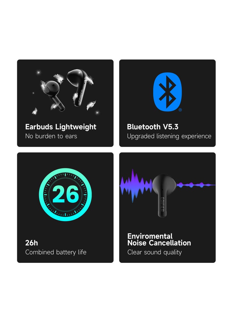 EDIFIER - X2s Bluetooth Earbuds, 26H Battery Life, IP54 water proof, Fast Charge, AI Clear Calls, powerful bass, Low Latency Game Mode Grey - Image 1