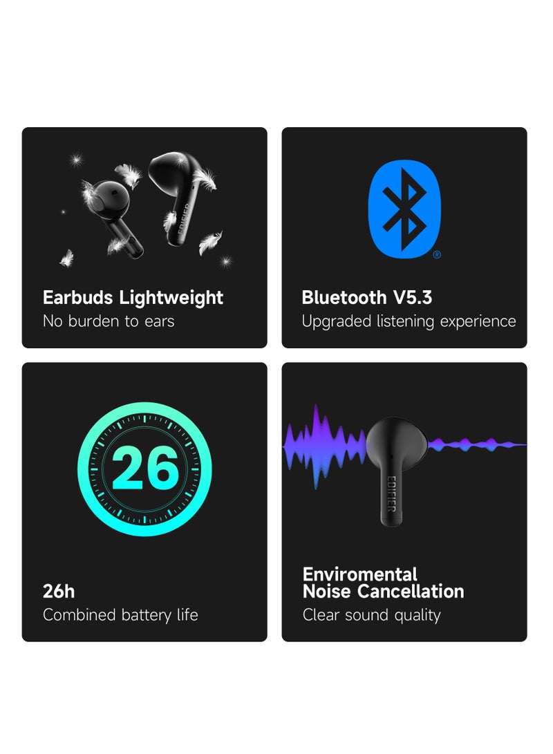 EDIFIER - X2s Bluetooth Earbuds with 26H Battery Life, IP54 Waterproof, AI Clear Calls, Fast Charging, Powerful Bass, Low Latency Game Mode Grey - Image 1