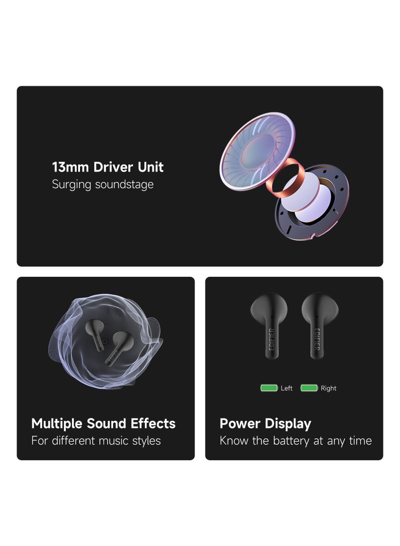 EDIFIER - X2s Bluetooth Earbuds with 26H Battery Life, IP54 Waterproof, AI Clear Calls, Fast Charging, Powerful Bass, Low Latency Game Mode Grey - Image 1