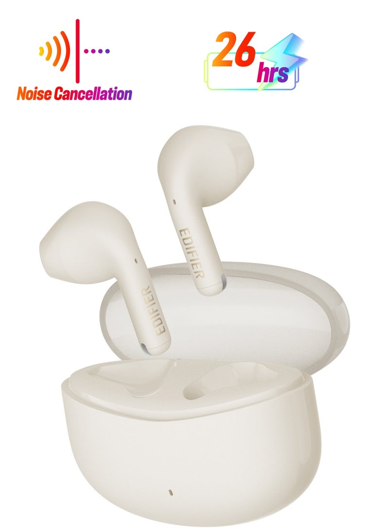 EDIFIER - X2s Bluetooth Earbuds, 26H Battery Life, IP54 water proof, Fast Charge, AI Clear Calls, powerful bass, Low Latency Game Mode Ivory - Image 1