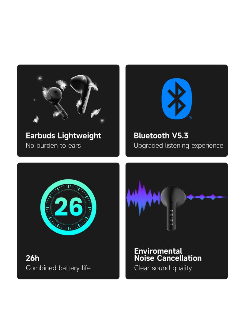 EDIFIER - X2s Bluetooth Earbuds, 26H Battery Life, IP54 water proof, Fast Charge, AI Clear Calls, powerful bass, Low Latency Game Mode White - Image 1