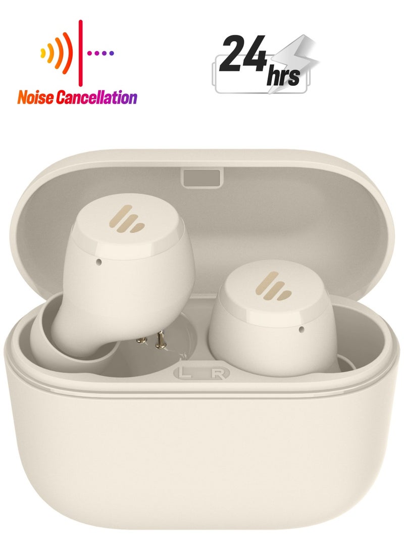 EDIFIER - X3 Lite Bluetooth Earbuds with 18H Playtime, 6mm Drivers, Super Bass, IP55 Water-Resistant, AI Clear Calls, Fast Charge, Low Latency Mode - Lite Ivory - Image 1