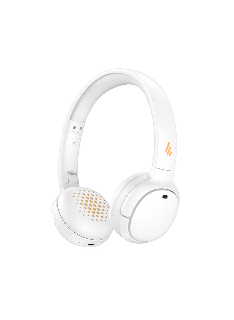 EDIFIER Wireless On-Ear Bluetooth Headphones, Lightweight, Foldable, 40H Playtime, Personalize EQ, Fast Charging White - Image 1