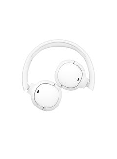 EDIFIER Wireless On-Ear Bluetooth Headphones, Lightweight, Foldable, 40H Playtime, Personalize EQ, Fast Charging White  - Image 3