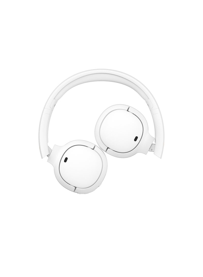 EDIFIER Wireless On-Ear Bluetooth Headphones, Lightweight, Foldable, 40H Playtime, Personalize EQ, Fast Charging White - Image 3