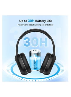 EDIFIER Wireless On-Ear Headphones, 30H Battery, Minimalist design, Powerful Bass, Built-In Microphone, Fast Charge Black  - Image 3